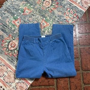Denim & Co vintage elastic waistband jeans